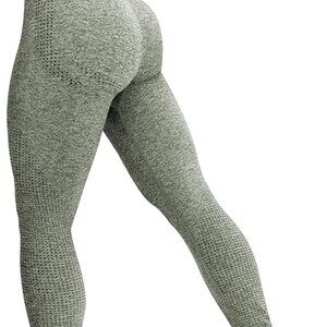 Seamless Leggings Smile Contour High Waist Workout Gym Yoga Pants Green NWT